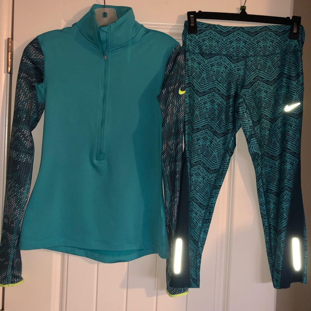Nike Dri-Fit Running Set - Teal